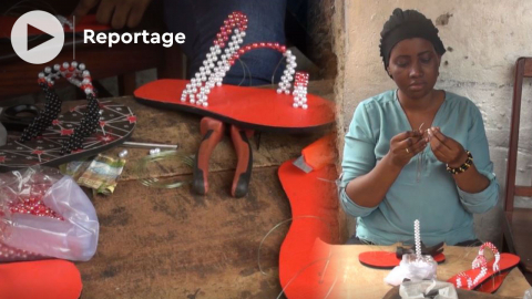 Cordonnier Vidéo. Guinée: la cordonnerie locale revisitée par une jeune femme