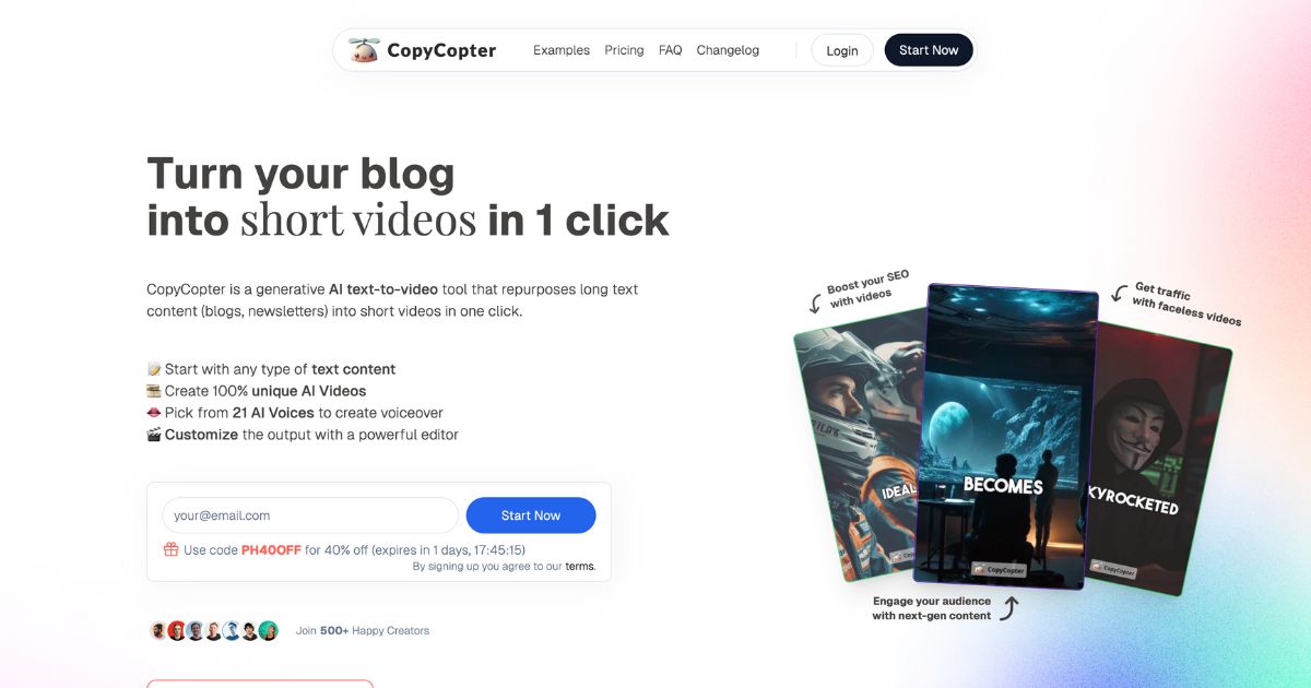 Maillot de bain CopyCopter: Flip your weblog into viral videos right away